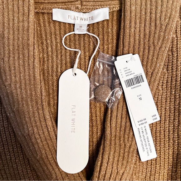 NWT Anthropologie Flat White Puff-Sleeved Sweater Tunic Dress - Picture 7 of 9